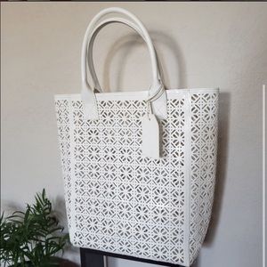Tory Burch white Tote Bag